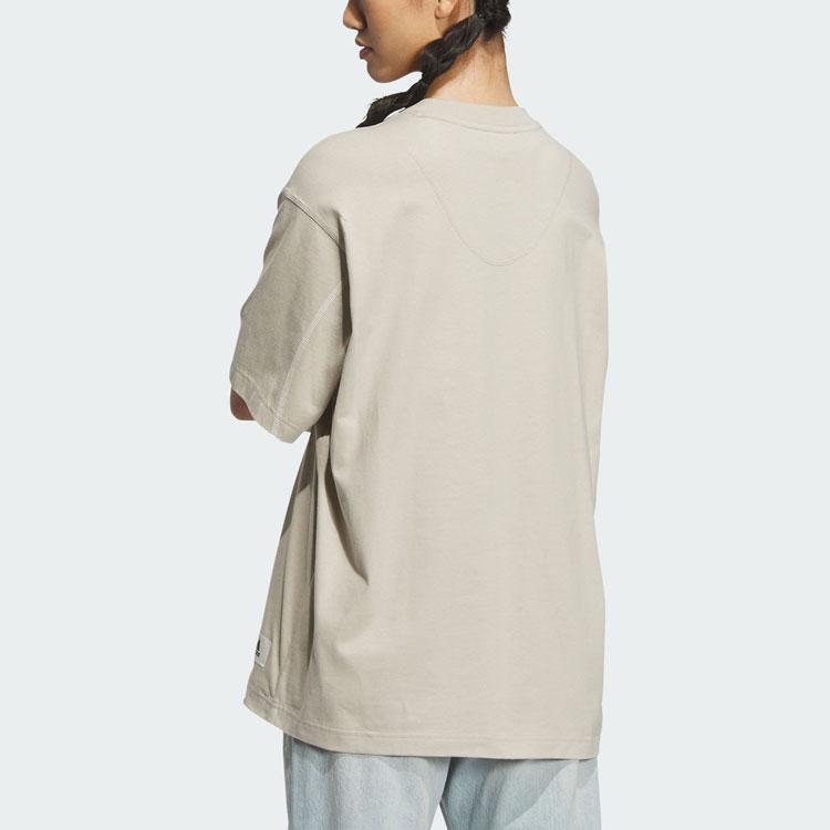 Adidas Sportswear Lounge Graphic Tee Unisex Tops Beige IP4978