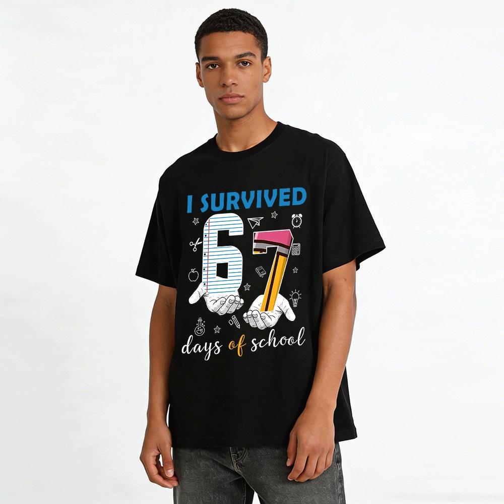 I Survived Sixth Grade Graduation School Year Celebration Tee Pure cotton T-shirt