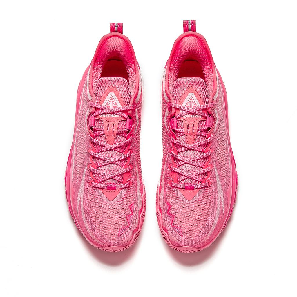 Anta Bláznivé 2. generace 520 Technologie dusíku Cement King Pro Profesionální basketbalové boty Pánské tenisky Lover-Pink 912531106-6