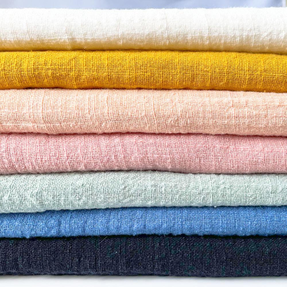 60x45CM Summer Crepe Slub Fashion Thin Linen Cotton Fabric Eco-friendly Soft Breathable DIY Handmade Sewing Craft Making Clothes