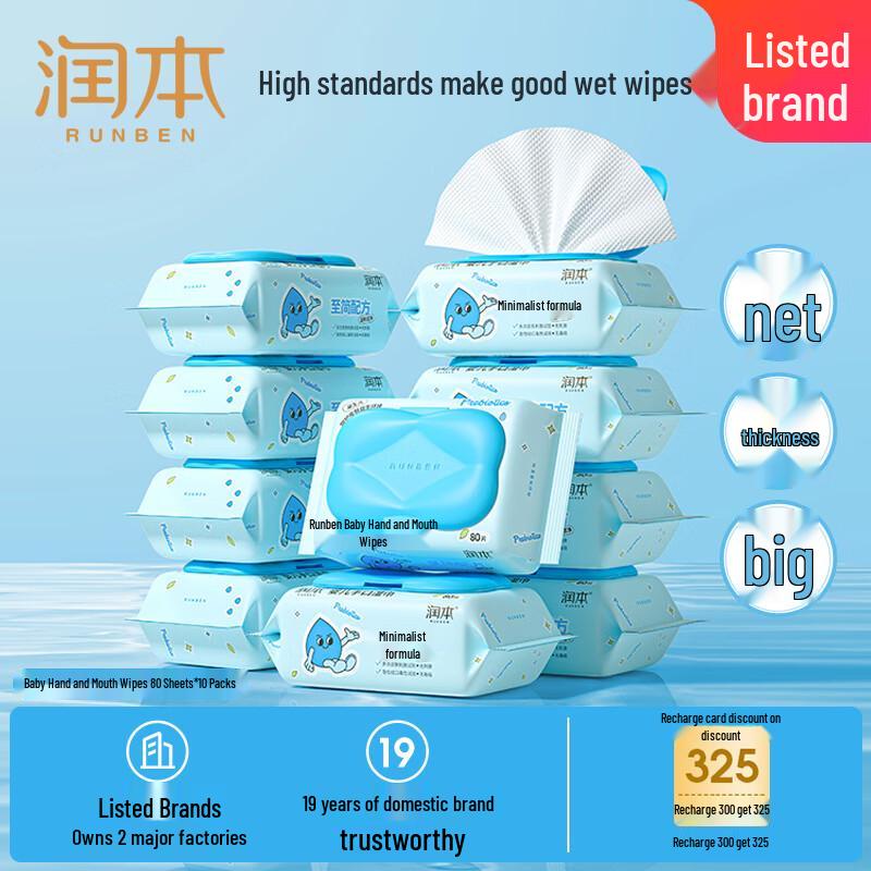 RUNBEN Baby Hand & Mouth Wipes