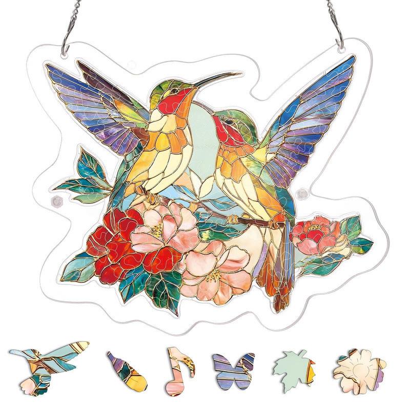Acryl-Sonnenfänger Fenster-&Garten-Hänge-Sonnenfänger Regenbogen Innenfenster-Dekoration für Wohnzimmer Schlafzimmer Bunte Acryl-Puzzles Sonnenfänger