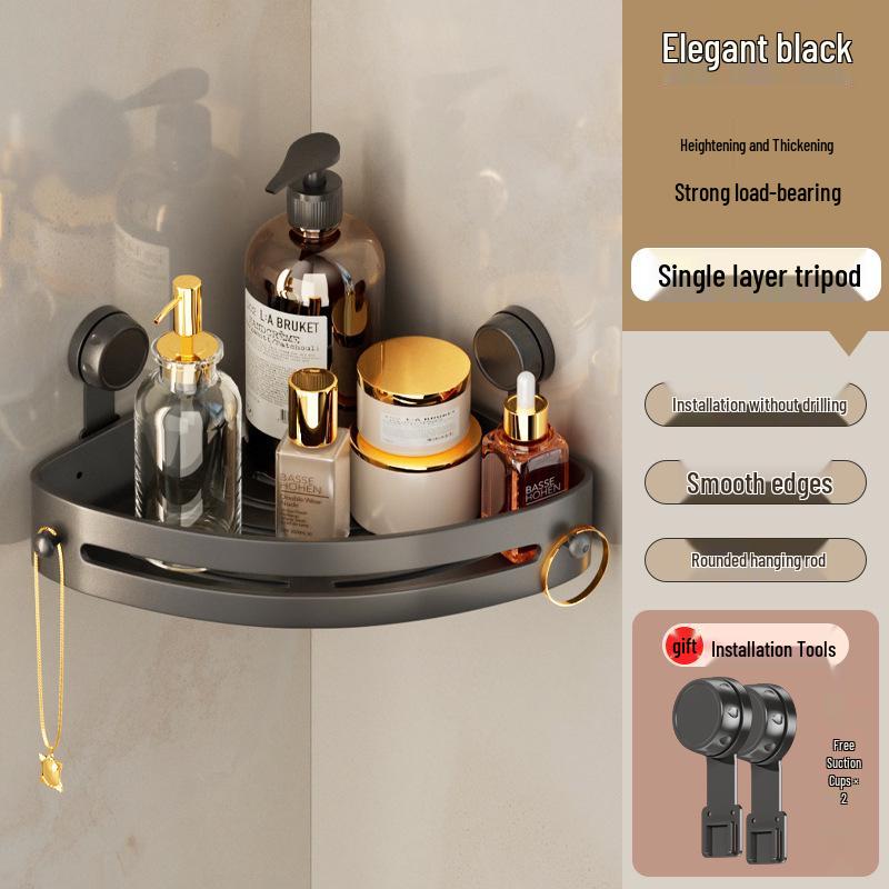 

Triangular Suction Cup Bathroom Storage Rack - Punch-Free Towel & Toilet Rack