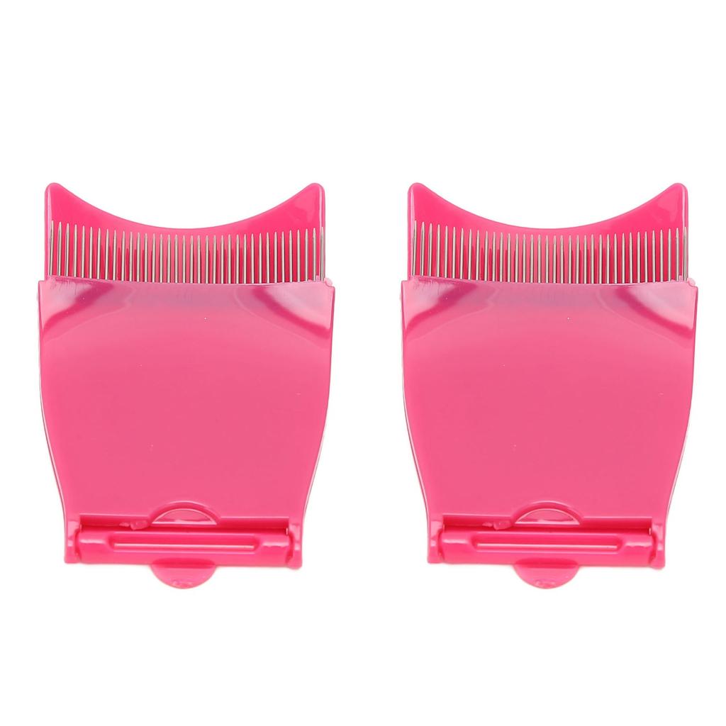 2 Pcs Portable Folding Eye Lash Comb Eyelash Separator Eyelash Grooming Tool for Travel