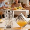 330ml/410ml Rattan Patterned Relief Glass Cup Coffee Cup Juice Beverage Mugs Creative Woven Pattern Wine Glass Cold Drink Mug
