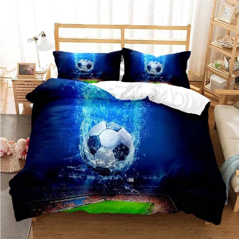 Football Bedding Sets Soccer 3D Duvet Cover Bedding Set Comforter Linen Pillowcases Home Decor Single Double Twin King Queen