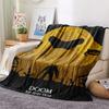 1PC Doom Print Flannel Blanket, High quality Comfortable for All Seasons, Home Decor, Warmth and Comfort, Perfect for Christmas Gifts