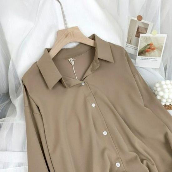 

Женский кардиган с длинным рукавом свободного кроя в корейском стиле для весны и осени M хаки