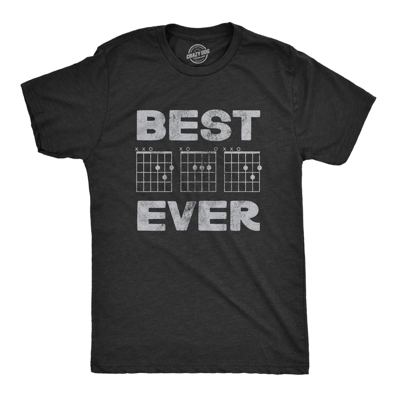 Mens Best Dad Ever Guitar Chords T Shirt Funny Sarcastic Fathers Day Musical XXXXL