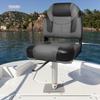 Aluminum Alloy Boat Seat Base, High Strength and Lightweight, with 3/4 Inch Pin Post Sockets, Fits Most Boat Seats, Gray