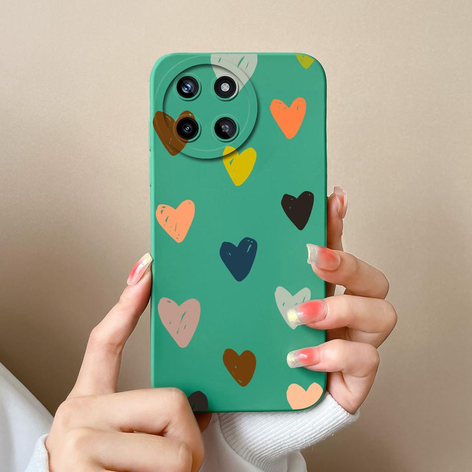 For OPPO Realme 11 4G Phone Cases Fashion Shell Soft Liquid Silicone Camera Protection Back Cover For Realme11 Anti Choc Funda