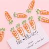 10/20pcs Cute carrot-shaped paper clips - Pastel orange & green, for office Decorations,Party Favors, Bulletin Boards
