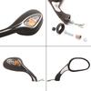 2x Regulowane lusterka wsteczne do motocykla ze zintegrowanym dynamicznym kierunkowskazem LED, odpowiednie do GY6 125
