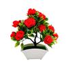 Plant Silk Rose Simulated Flower Potted Plant Bonsai For Home And Decor Event