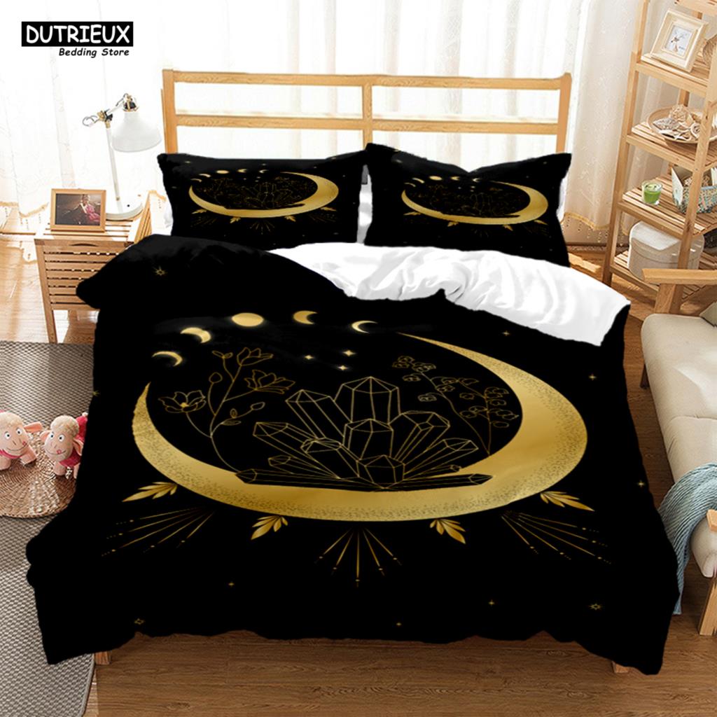 

Mysterious Pattern Digital Print Polyester Bedding Sets Child Kids Covers Boys Duvet Cover Set For Teens Queen Bedding Set (135x200cm)