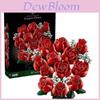 Rose Bouquet Compatible Building Blocks For Valentines Day Gift Diy Collectible