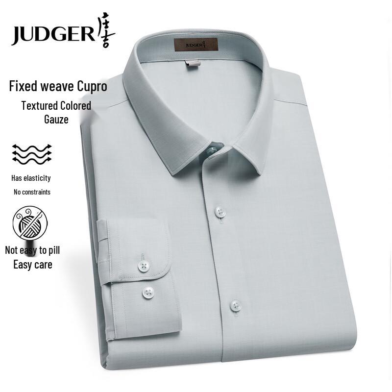 Zhuangji Men s Lightweight Textured Long-Sleeve Shirt L