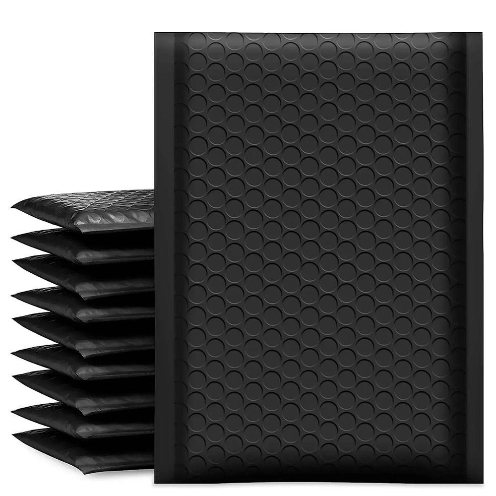 10Pcs Durable Soft Bubble Mailers Pearlescent Film 11/15/18cm Shipping Bags Waterproof Self Sealing Black Foam Envelope