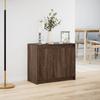 LED Sideboard Brown Oak Effect 72 x 34 x 61 cm Particleboard