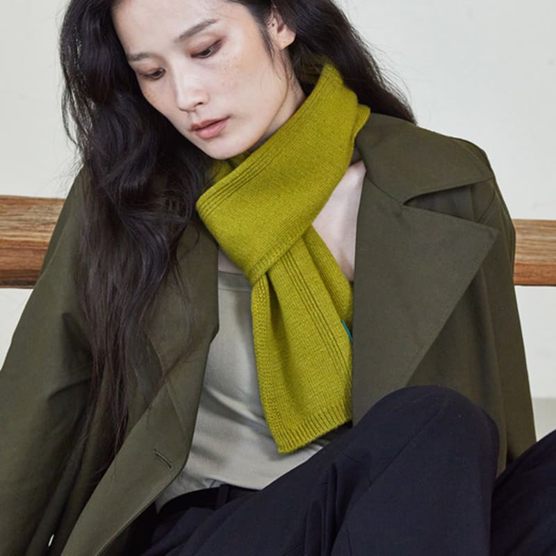 

ANA MAISON Olive Green Cashmere Daily Muffler [KMM-OLIVE GREEN] OLIVE GREEN