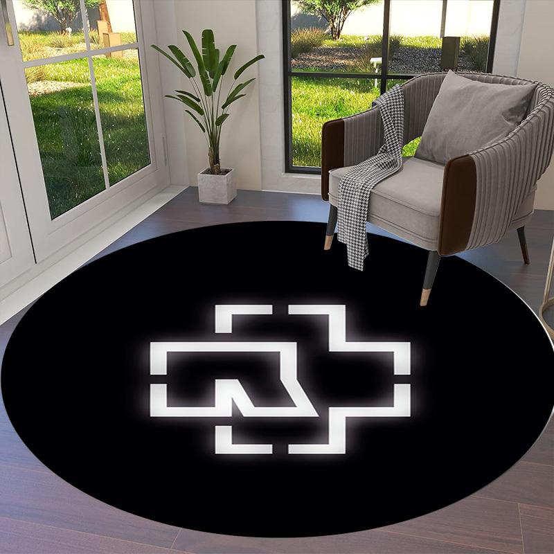 1pc Jigsaw Puzzle Icon Round carpet, Made of Polyester,Perfect for Decorating Office Chairs, Living Rooms fplt040