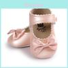 Adorables Chaussons de Lit pour Petite Fille avec Semelle Souple en Cuir PU et Joli Design à Nœud Papillon