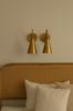 Modern Brass Wall Sconce Handmade Cone Shape Light Fixture Minimalist Bedside Lamp Mid Century Vanity Wall Lighting Home Decor Light Fixture