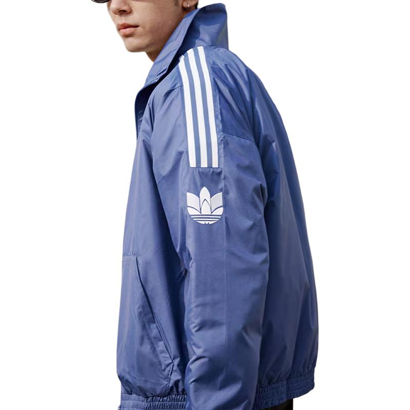 adidas Originale Minimalistisch Klassisch Sport Retro Gestreifte Jacke Unisex Jacke Dunkelblau JM2715