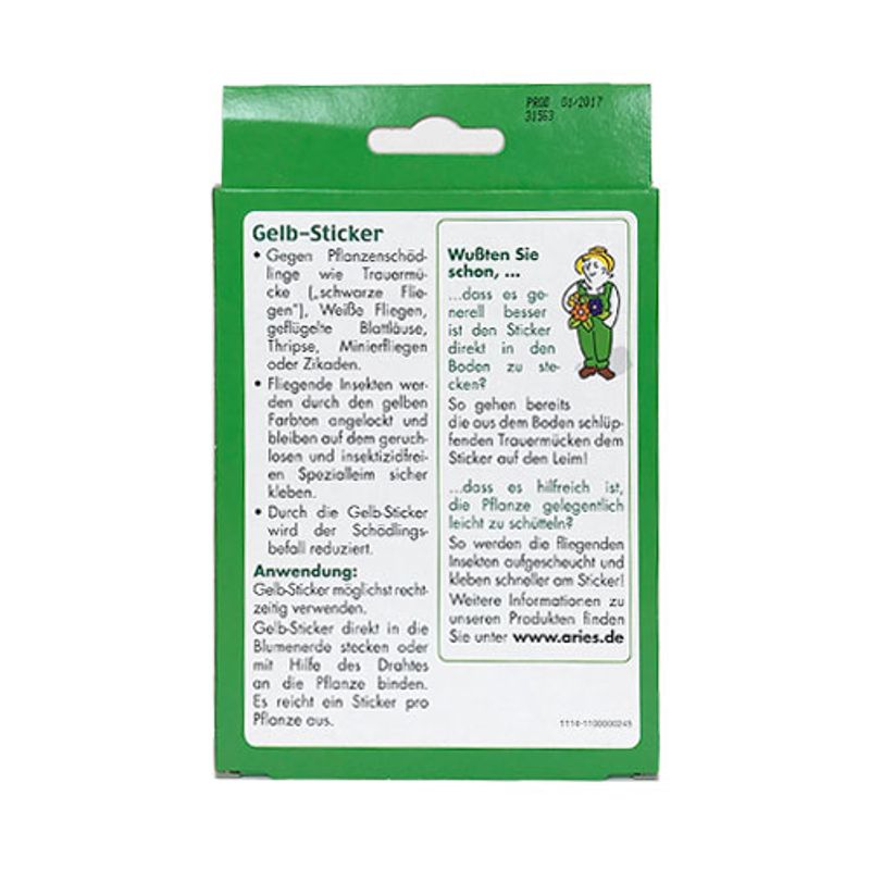 Aries Yellow Stickers (7 pcs) (Flying Insects)