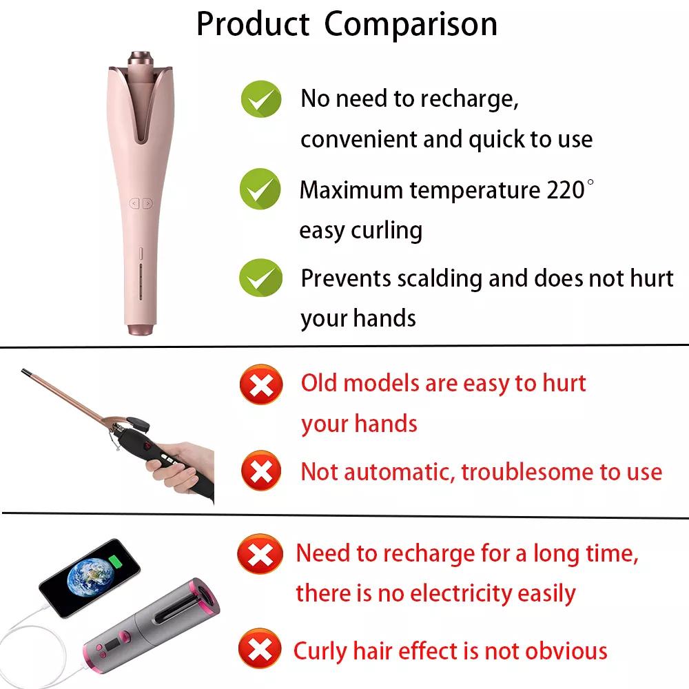 Automatic Ceramic Rotating Curler Professional LCD Curling Iron Curl Hair Curler for All Hair Type Hair Salon Curler Machine