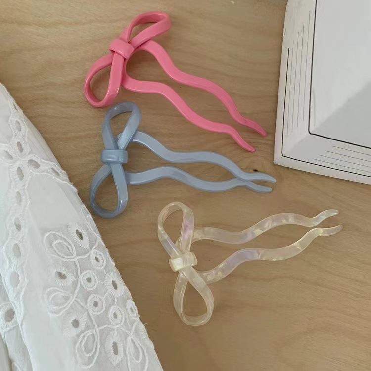 Women's High-End U-Shaped Ancient Style Hair Bow Hairpin for Qipao