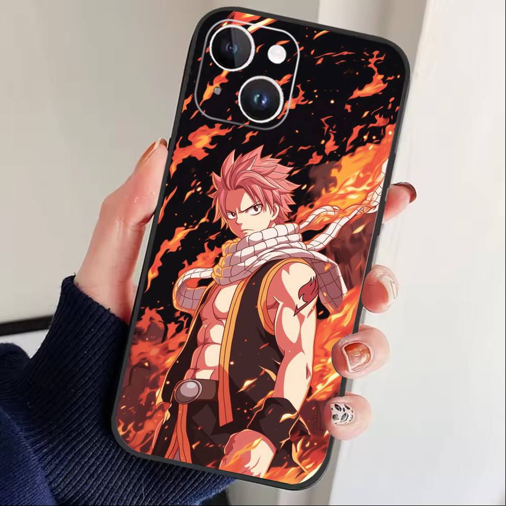 ANIME S-FAIRY TAIL Phone Case For iPhone17,16,15,14,13,12 Plus,Max Soft Silicone Black Cover