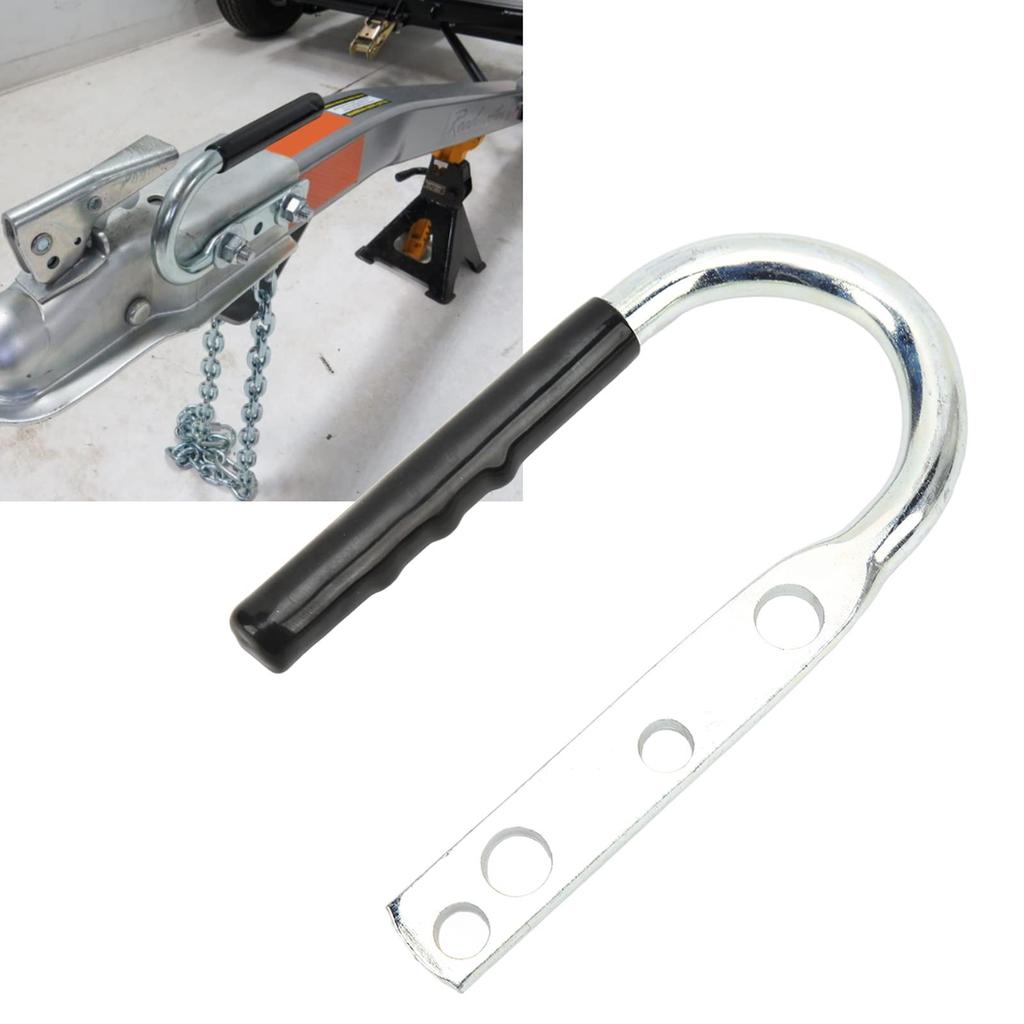 KIMISS Trailer Coupler Lift Handle, Galvanized Steel Rubber Tongue Handle for Trailer RV Caravan USA 2" 1-7/8 Specification
