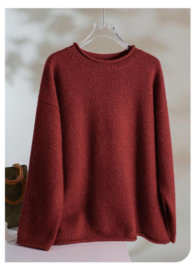 Women's Soft Cashmere Knit Slimming Pullover Sweater - Autumn/Winter New Style