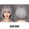 MISSQUEEN Synthetic Chic Bob Wig with Bangs Natural Straight Hair Elegant Perfect For Women’s Fashion Accessories