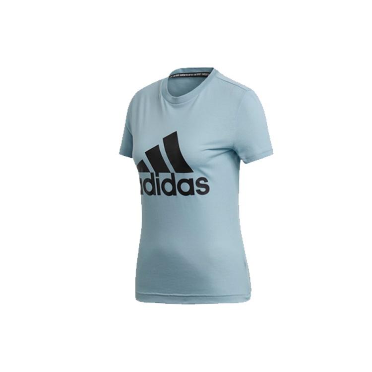(WMNS) adidas Classic Logo Short Sleeve Blue Women s DY7734 S