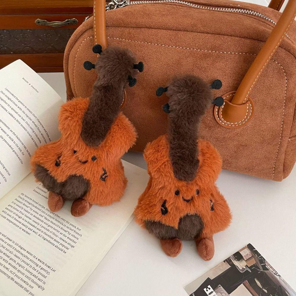 Plush Backpack Pendant Cartoon Keyring Cute Violin Keychain