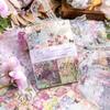 30 Pcs Vintage Flowers Material Paper Decorative Diary Album Scrapbooking Background Paper DIY Hand Made Junk Journal Supplies