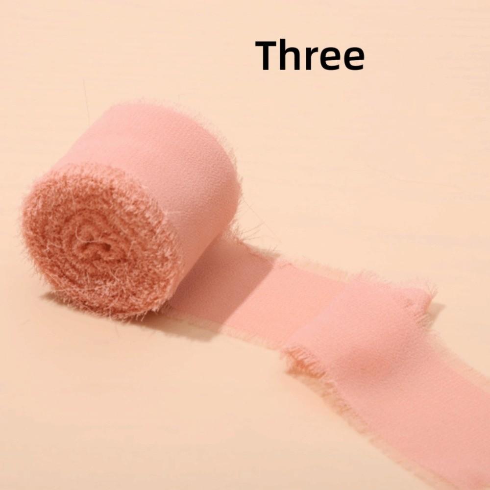 3 Rolls 5m Fringe Chiffon Silk Ribbon DIY Craft Hairy Chiffon Ribbon  Wedding Invitations