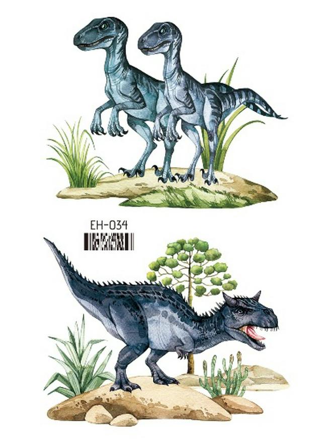 Dinosaurier Tyrannosaurus Rex Wasserdichte Tattoo-Aufkleber für Kinder - Langlebige Gesichts- & Arm-Abziehbilder