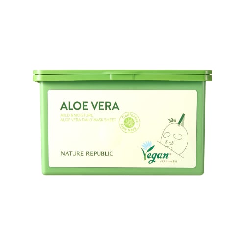 [NATURE REPUBLIC OFFICIAL] Nature Republic Mild & Moisture Aloe Daily Sheet Mask 30 Pieces 350mL Sunburn Care Pack Large Capacity Penetrating Moisturi