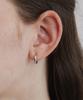 Tatiana (Silver 925) Slick Drop Hoop Earrings Ec3111