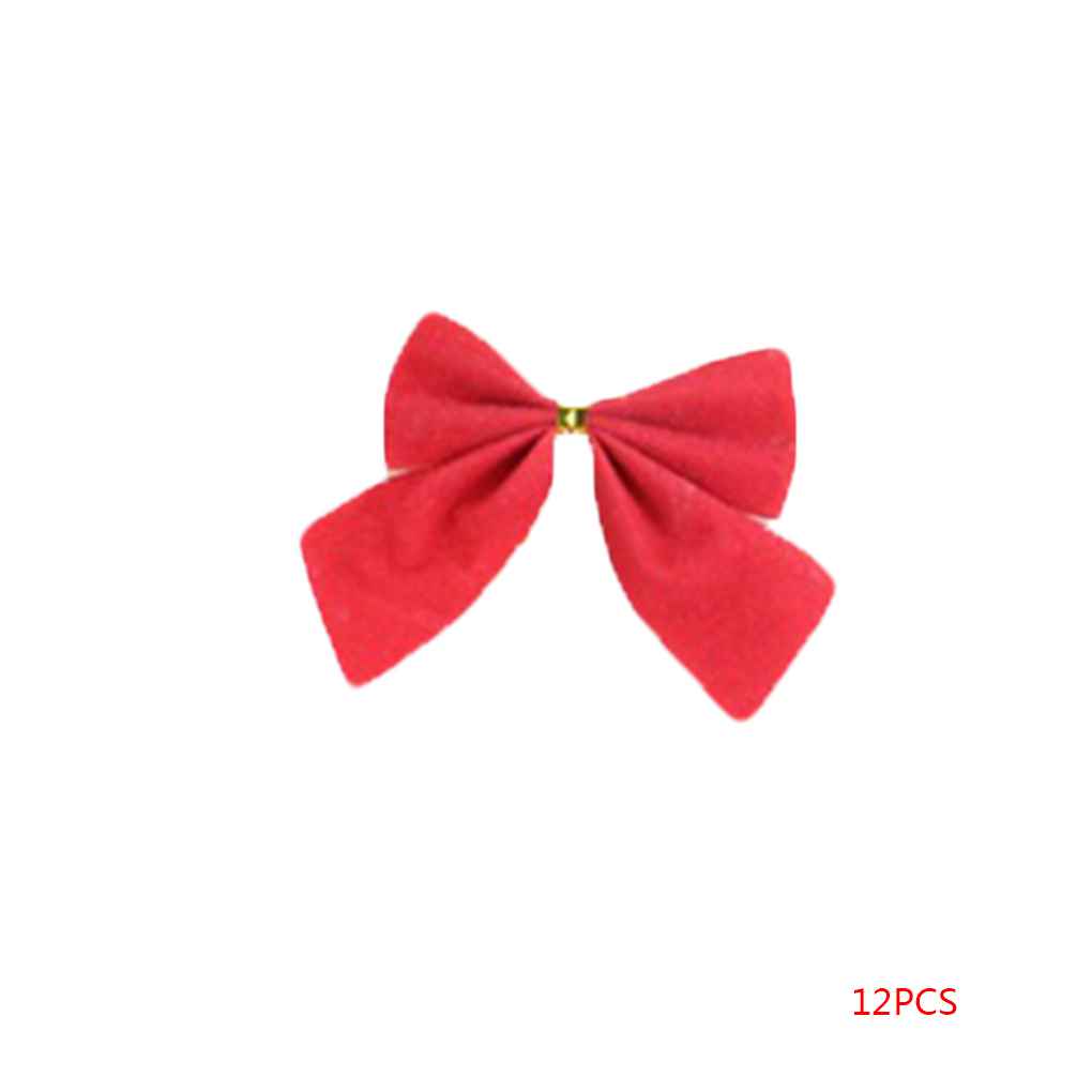 24pcs Christmas Tree Bowknot Xmas Tree Wedding Party Decoration Bows DIY Gift