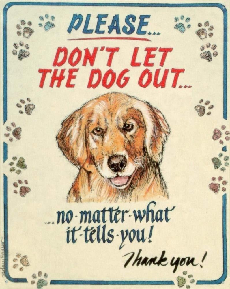 Hauser-Dog Out Tin Sign Metal Sign Metal Poster Metal Decor Metal Painting Wall Sticker Wall Sign Wall Decor
