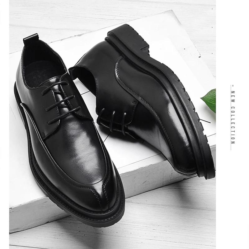Men Dress Shoes lace up fashion Patent Leather Luxury Fashion Groom Wedding party Shoes Men Luxury italian style Oxford Shoes