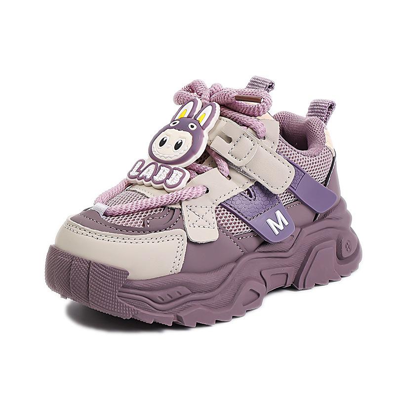 

Labub girls sneakers 2025 spring and autumn new rotating button children s dad shoes breathable mesh running shoes 31 (about 19 cm inner length)