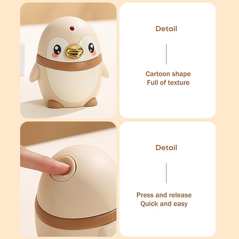 Automatischer Ausstoß-Zahnstocherspender - Niedlicher Pinguin-förmiger tragbarer Zahnstocherhalter Kunststoffgehäuse Erwachsenen Pinguin-Design