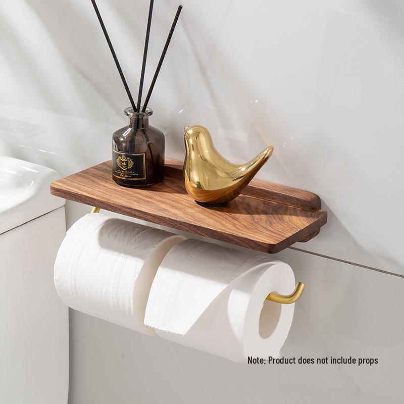 No-Punch Bathroom Tissue and Toilet Paper Holder Rack