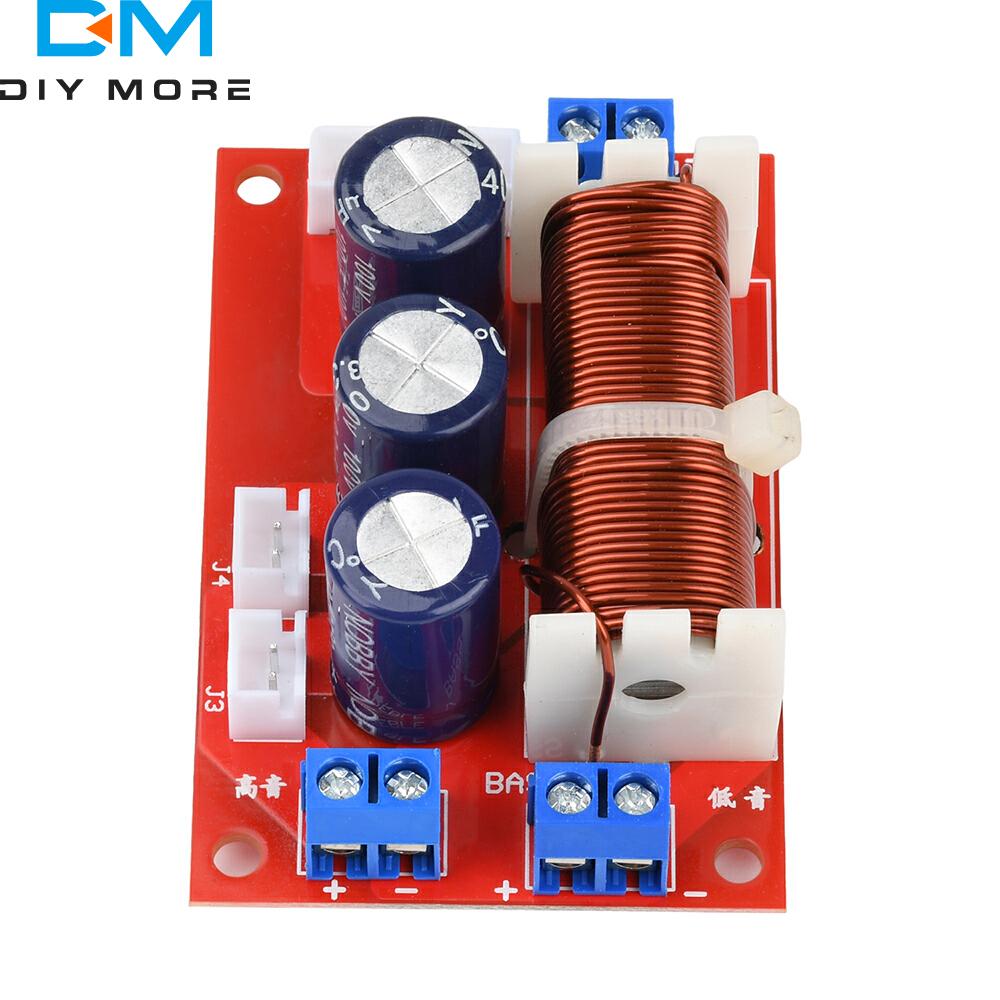 400W 2 Way Crossover Filters Module HiFi Speaker Modification Upgrade Board Full Range Treble Bass Adjustable Frequency