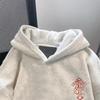 Unisex Oversized Hooded Sweatshirt Thick Fleece Lined Fall Winter Casual Streetwear With Letter Print